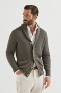Brunello Cucinelli Malfilé cotton English rib cardigan