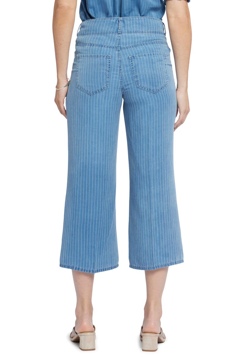 Brigitte High Waist Capri Wide Leg Jeans, Alternate, color, LIGHT MARINE
