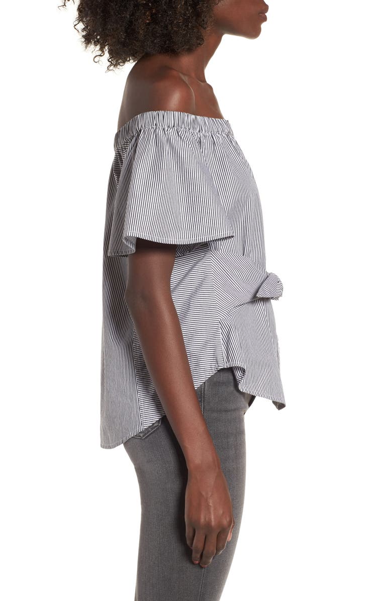 BP. BP Tie Detail Off the Shoulder Top, Alternate, color,