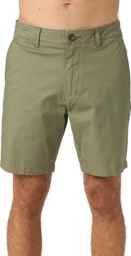 O'Neill Jay Flat Front Stretch Cotton Chino Shorts
