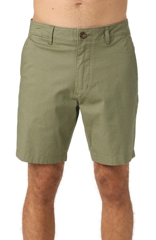 O'neill Jay Flat Front Stretch Cotton Chino Shorts In Green