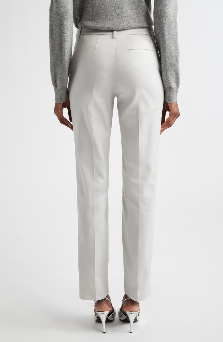 Emporio Armani Cotton Couture Straight Leg Pants, Alternate, color, Solid Light/ Pastel Grey