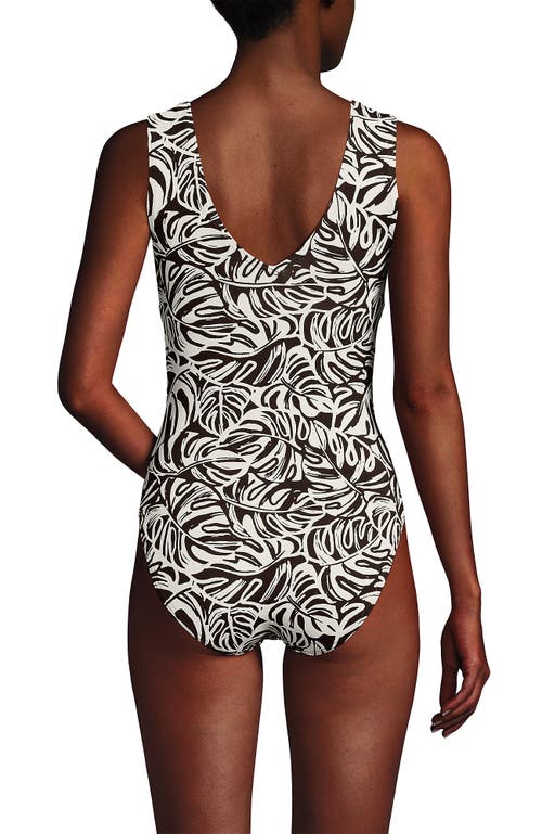 Shop Lands' End Sculpting Suit Sweetheart V-wire High Leg One Piece Swimsuit