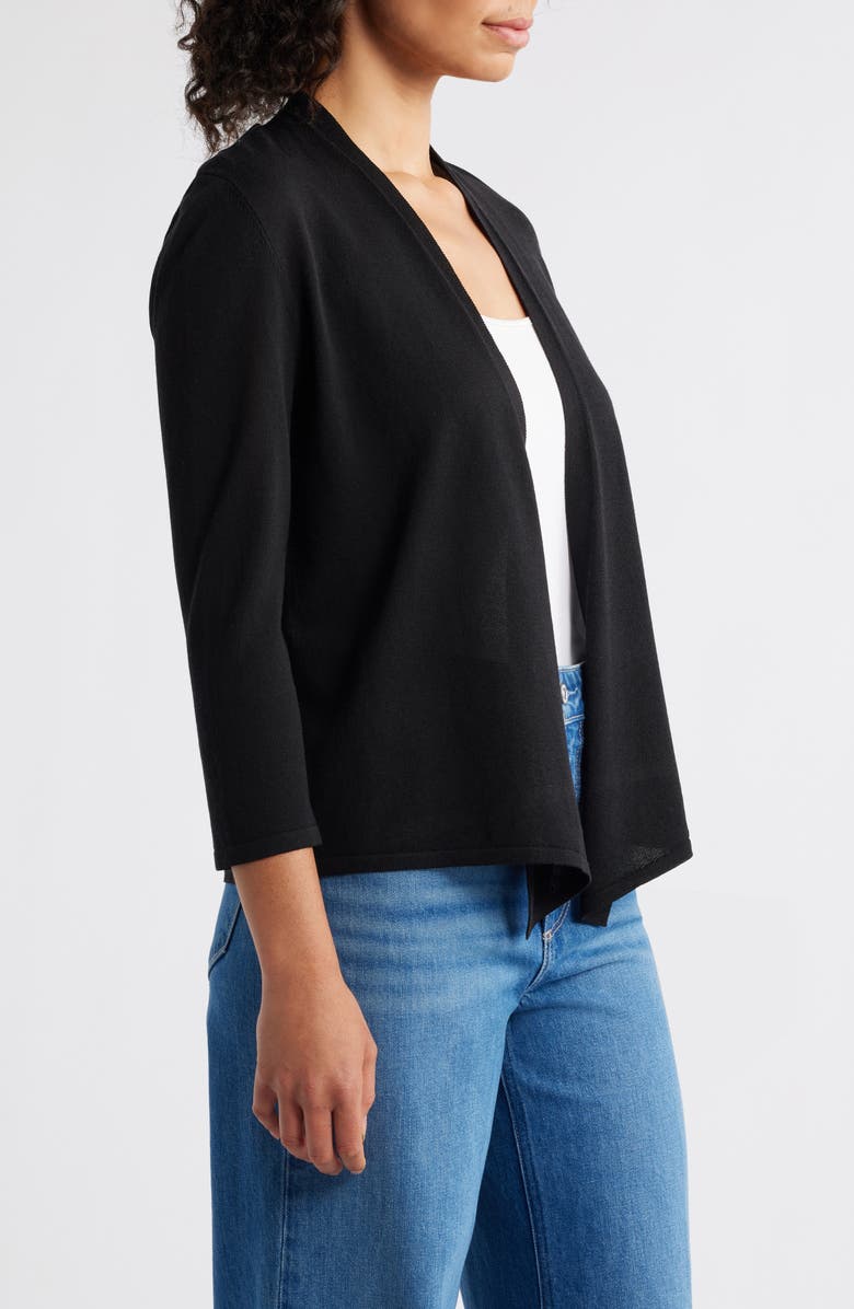 KASPER Long Sleeve Knit Cardigan Sweater, Alternate, color, 