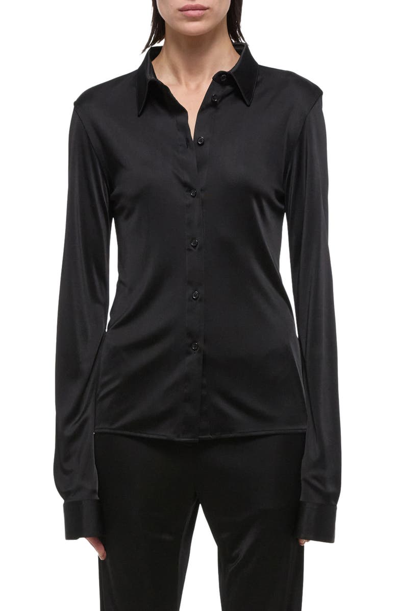 Helmut Lang Fluid Slim Fit Button-Up Shirt, Main, color, 