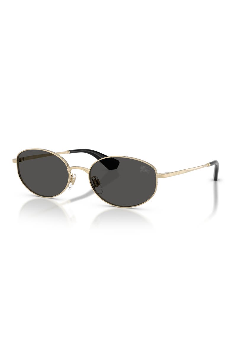 55mm Oval Sunglasses, Alternate, color, LIGHT GOLD / DARK GREY