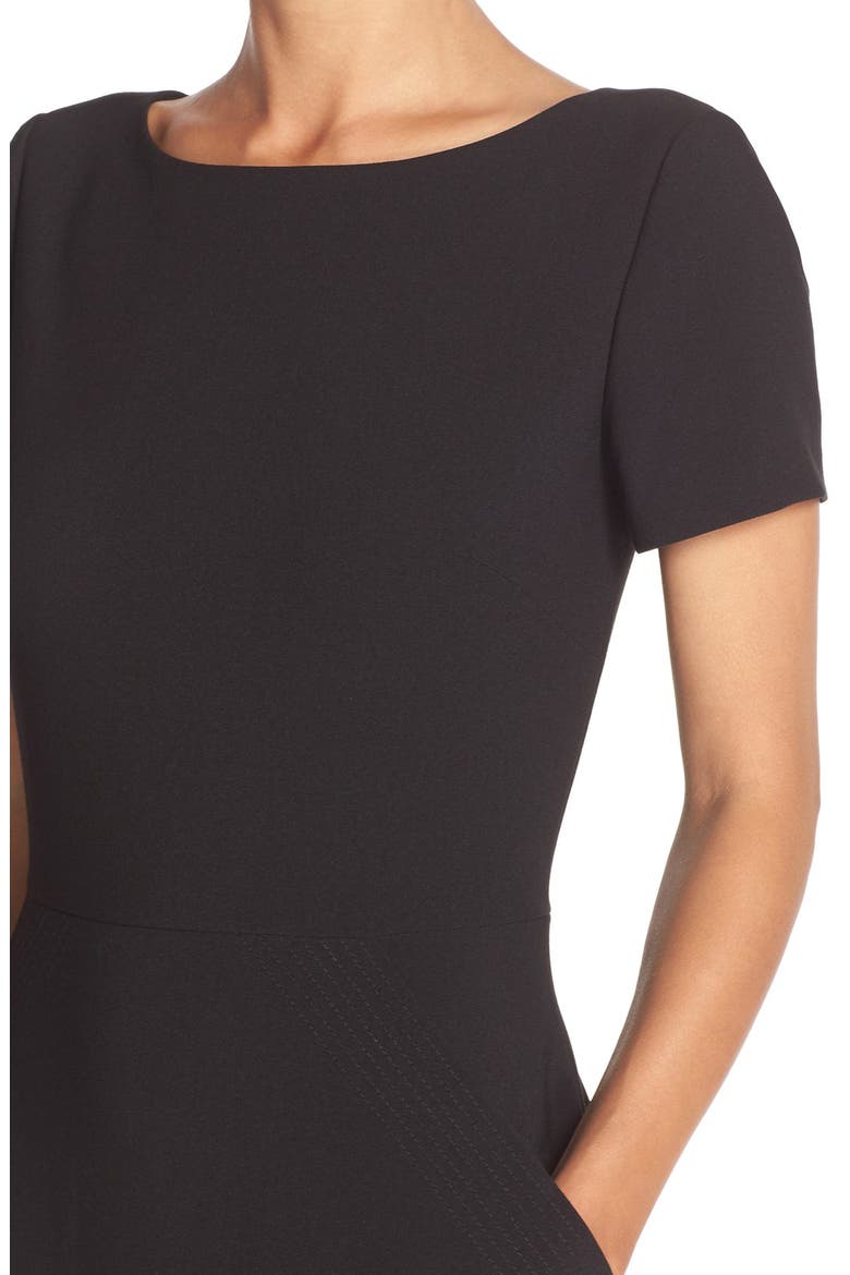 Stretch A-Line Dress, Alternate, color, BLACK
