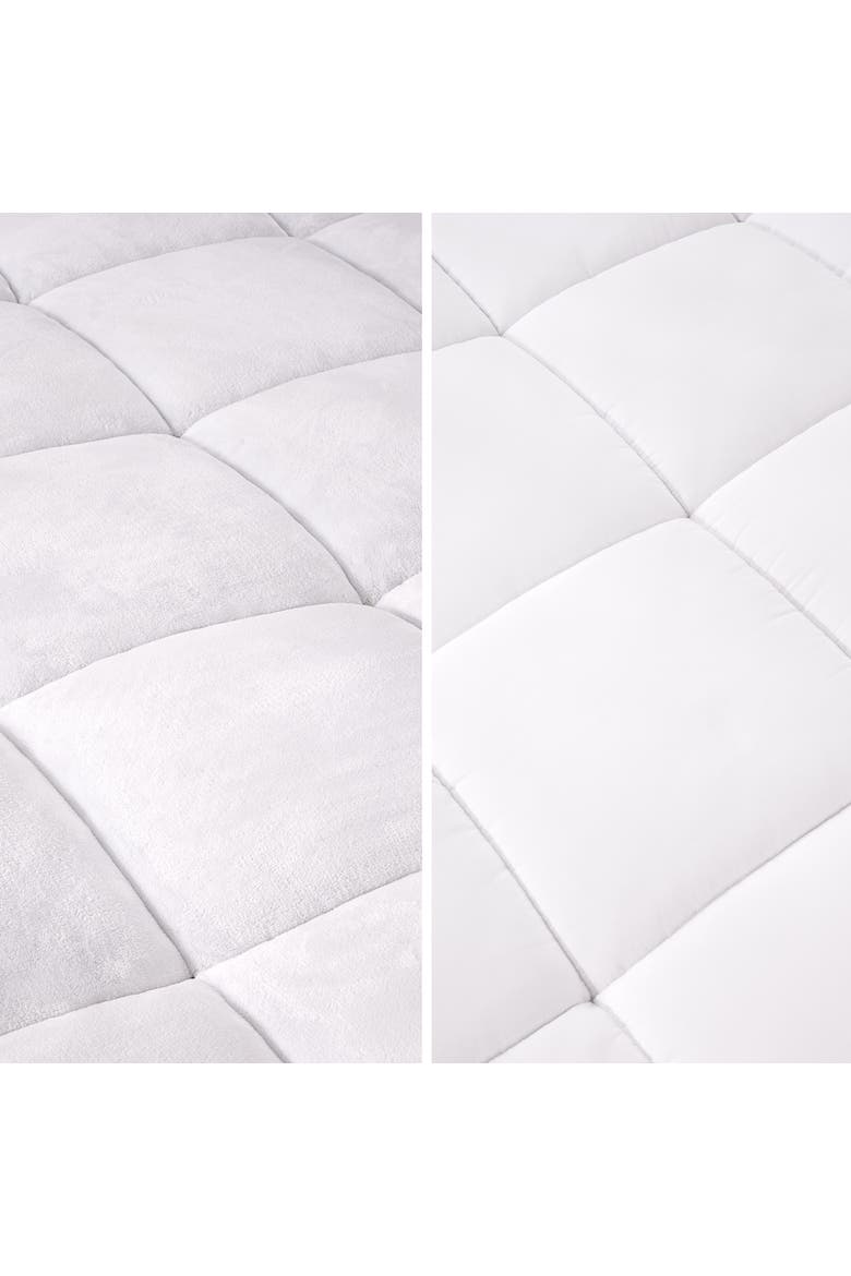 Pillow-Top Reversible Mattress Pad - Full XL, Alternate, color, White