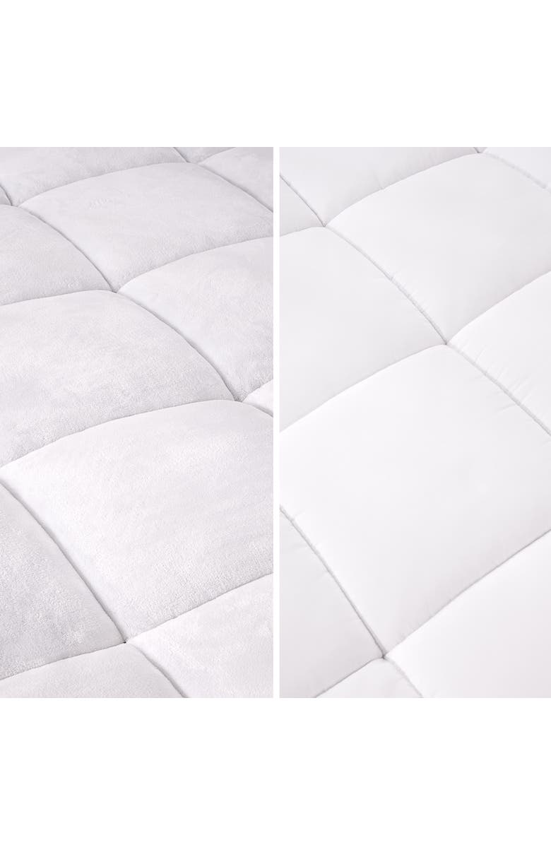 Bare Home Pillow-Top Reversible Mattress Pad, Alternate, color, White