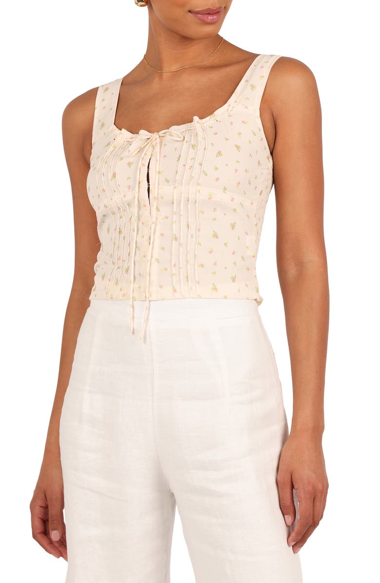 Petal & Pup Alice Floral Corset Top, Main, color, Tiny Blooms