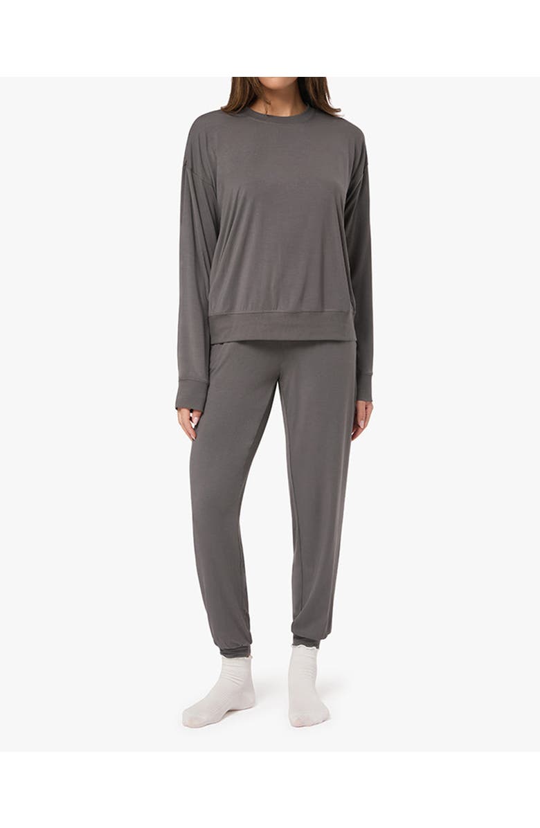 WeWoreWhat Oversized Long Sleeve Crewneck Top, Alternate, color, Shadow