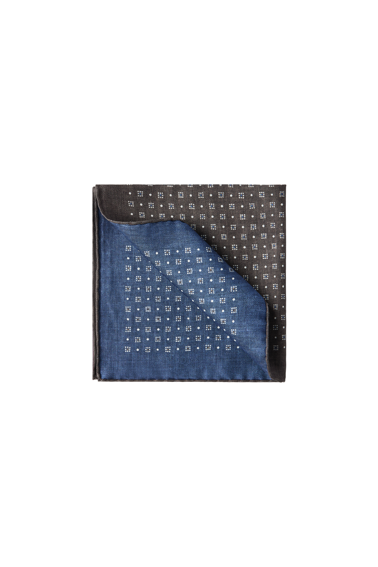Silk patterned pocket square, Alternate, color, Hazelnut