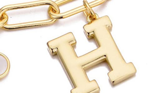 Adornia Initial Charm Pendant Necklace In Gold