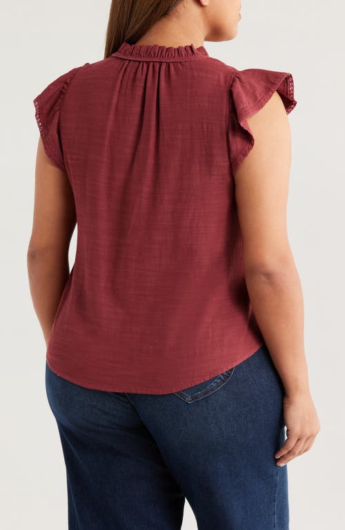 Wit & Wisdom Flutter Sleeve Jersey Top