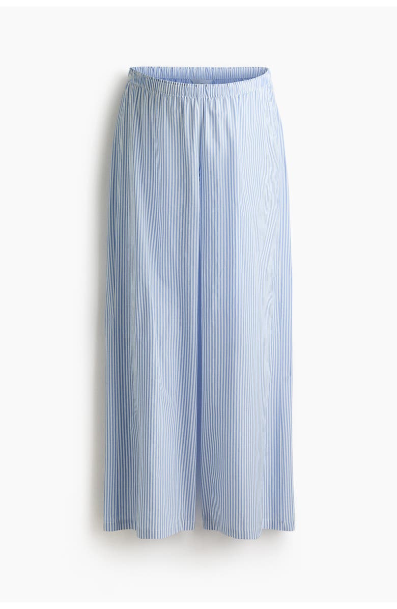 H&M Mama Cotton Pyjama Bottoms, Main, color, Light Blue/Striped