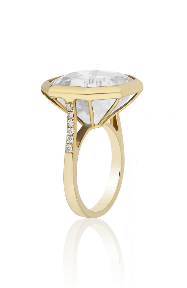 GOSHWARA Gossip Octagon Cut Stone & Pavé Diamond Ring, Alternate, color, 