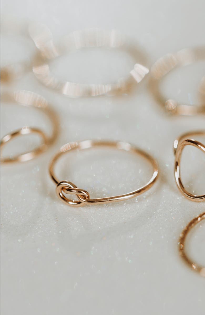 MADE BY MARY Knot Ring, Alternate, color, Gold Filled