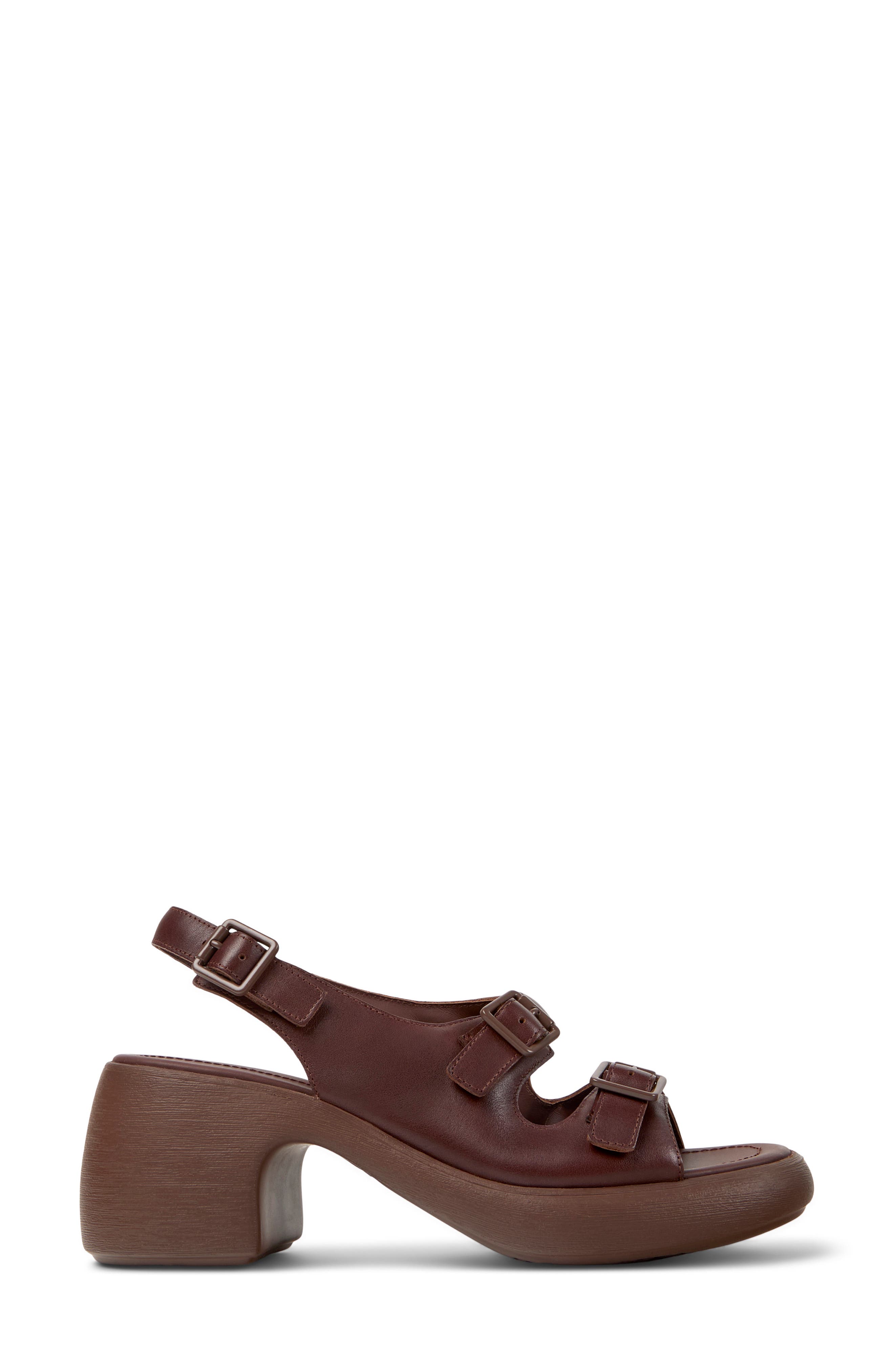 Camper Thelma Slingback Sandal, Alternate, color, Medium Brown
