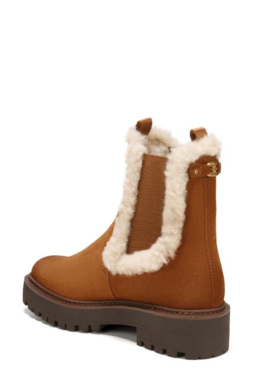 Sam Edelman Laguna Faux Fur Trim Platform Chelsea Boot In Brown