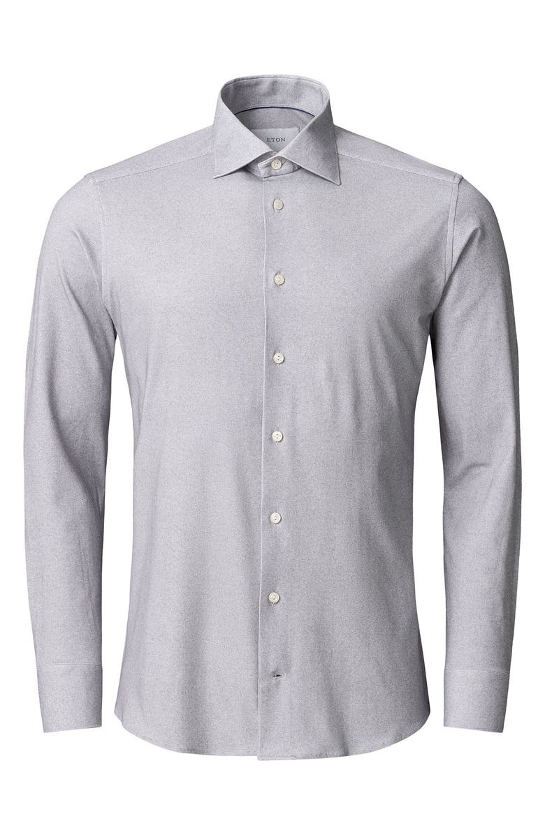 Eton Slim Fit Solid 4Flex Dress Shirt, Alternate, color, Grey