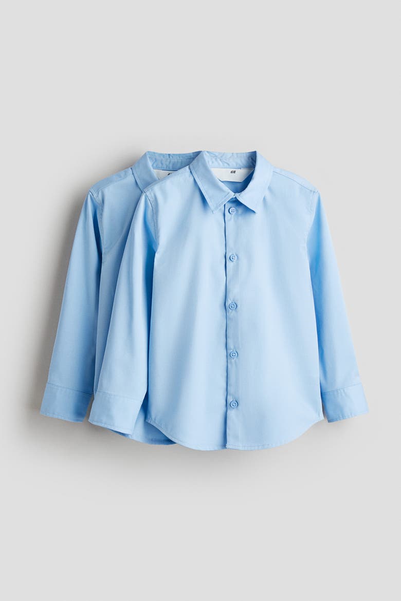 2-pack Easy-iron School Shirts, Main, color, Blue
