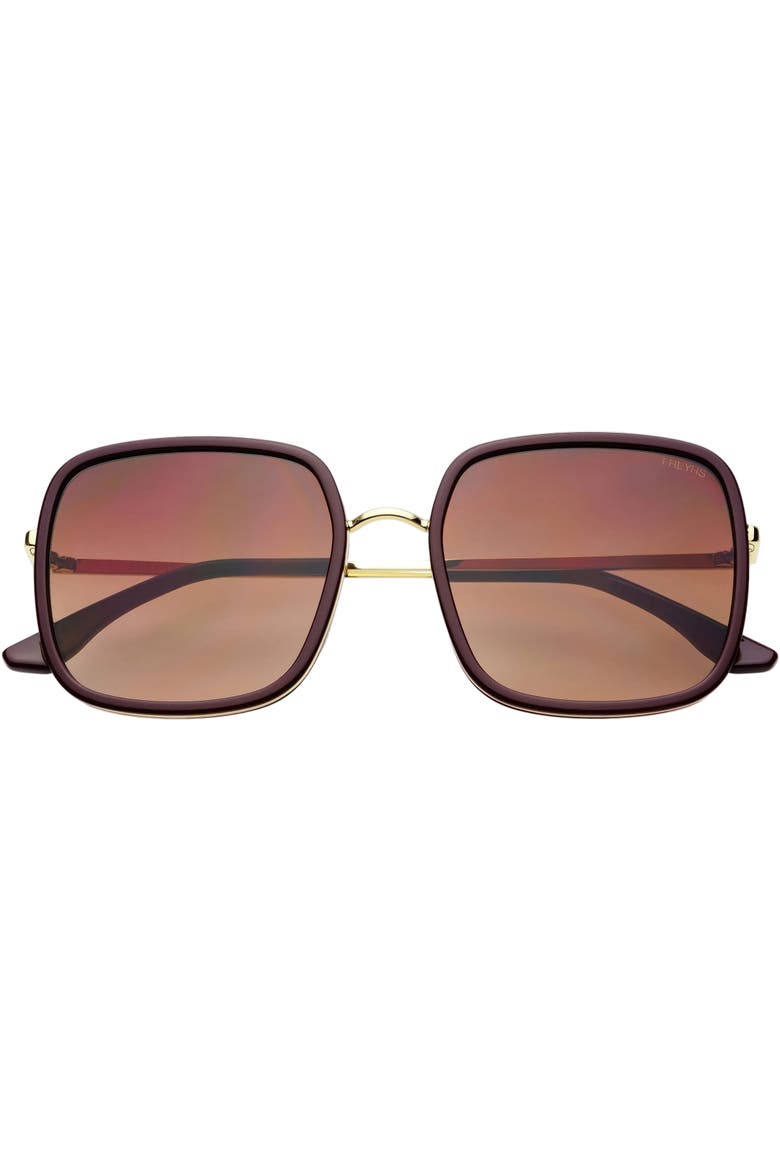 Cosmo Square Oversized Sunglasses, Main, color, Chocolate Noir