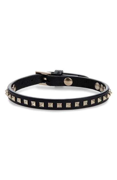 Rockstud Leather Bracelet