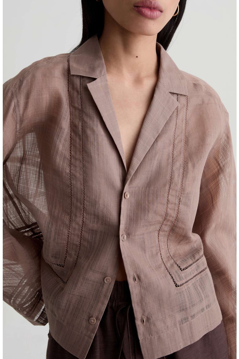 Ellah Woven Shirt, Alternate, color, CORK