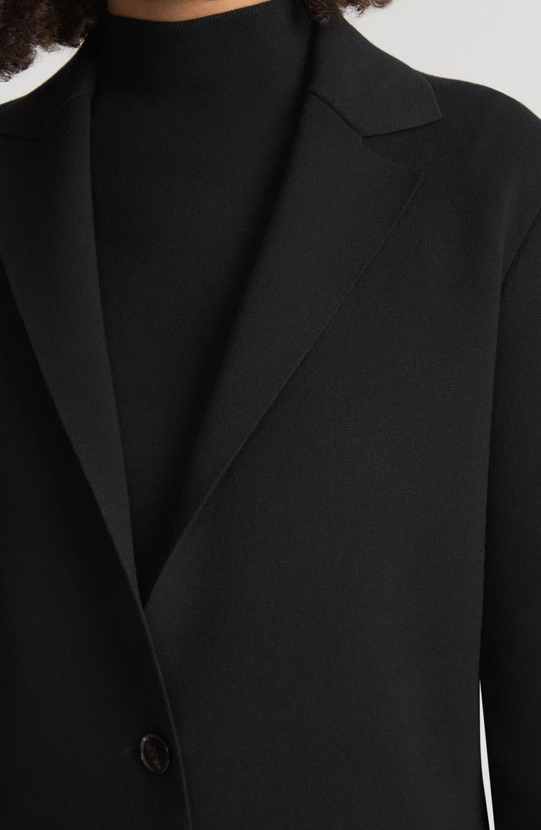 Lafayette 148 New York Knit Blazer, Alternate, color, Black