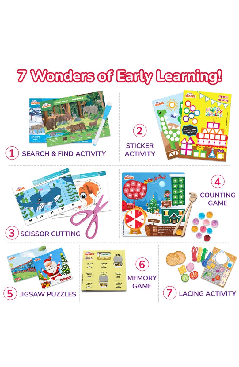 Smartivity Little Sparks Smart Busy Box 7 In 1 Montessori Preschool Learning Kit, Alternate, color, Multicolored