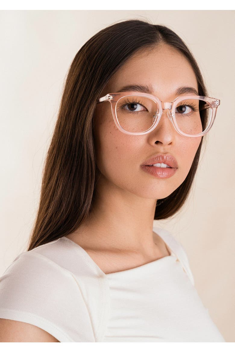Agena Blue Light Glasses, Alternate, color, Peach