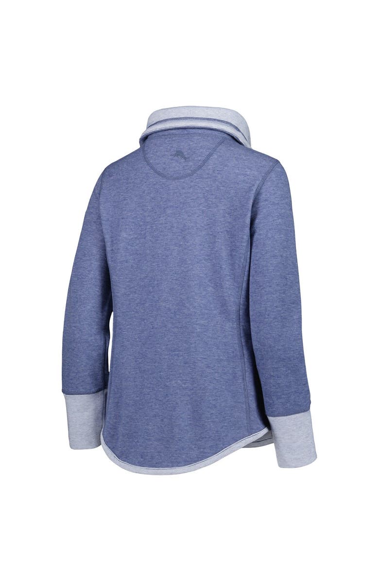 Tommy Bahama Women's Tommy Bahama Heathered College Navy Seattle Seahawks Sport Sun Fade Full-Zip Sweatshirt, Alternate, color, Heather Navy