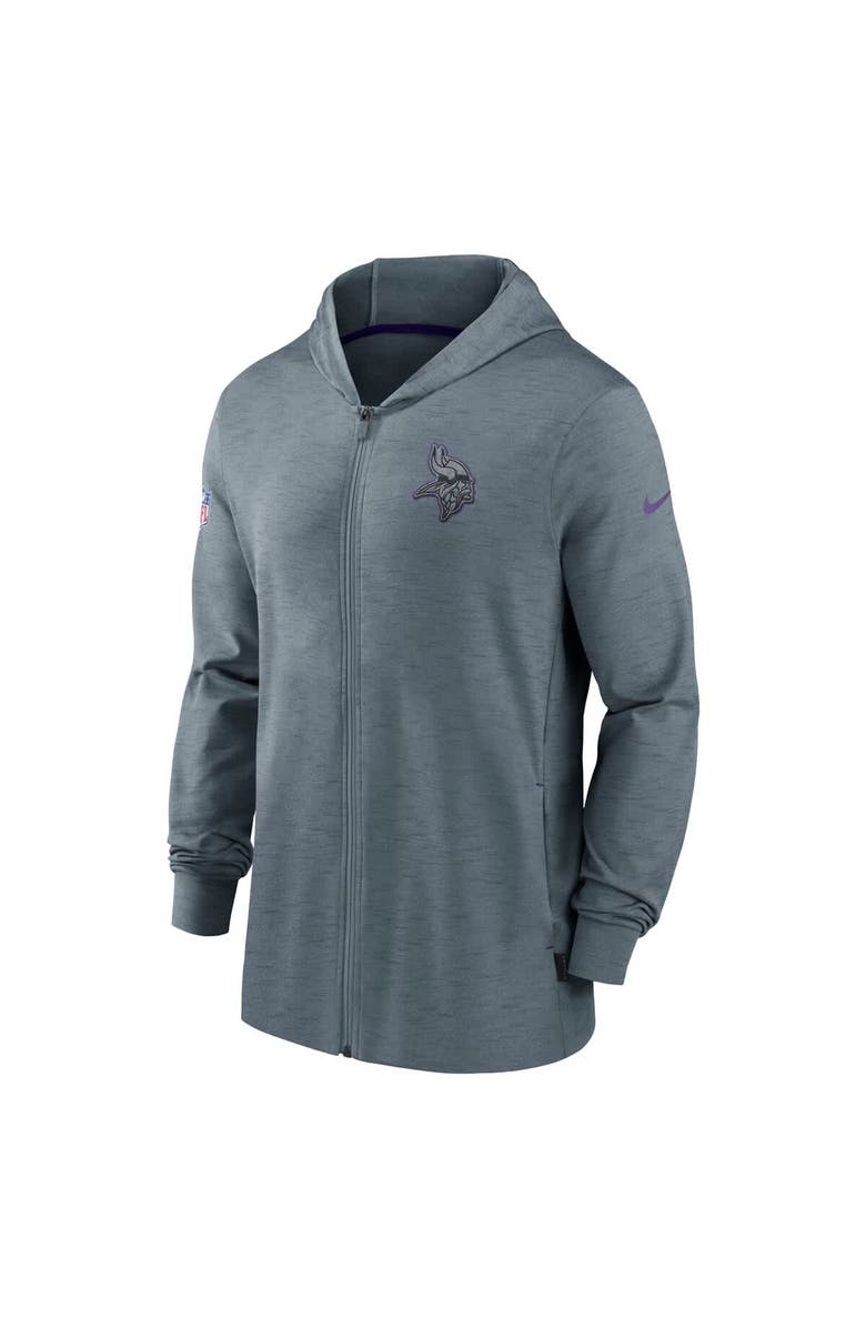 Nike Men's Nike Gray Minnesota Vikings 2022/23 Sideline Pop Performance Full-Zip Hoodie, Alternate, color, Gray