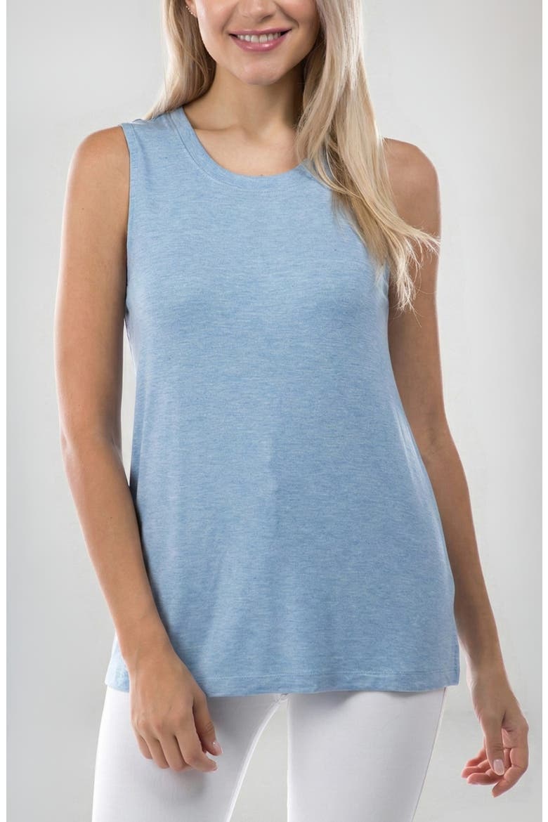 Crewneck Tank, Main, color, HEATHER BLUE