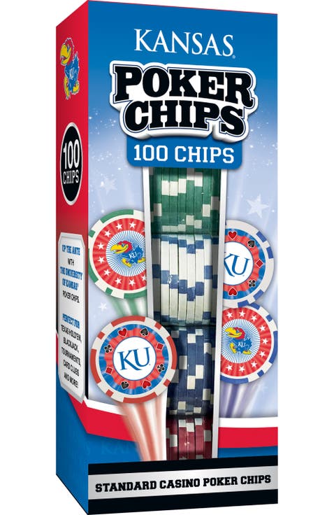 Kansas Jayhawks 100 Piece Poker Chips
