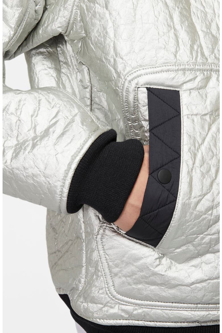 23 Engineered MA-1 Bomber Jacket, Alternate, color, METALLIC SILVER/ BLACK/ WHITE