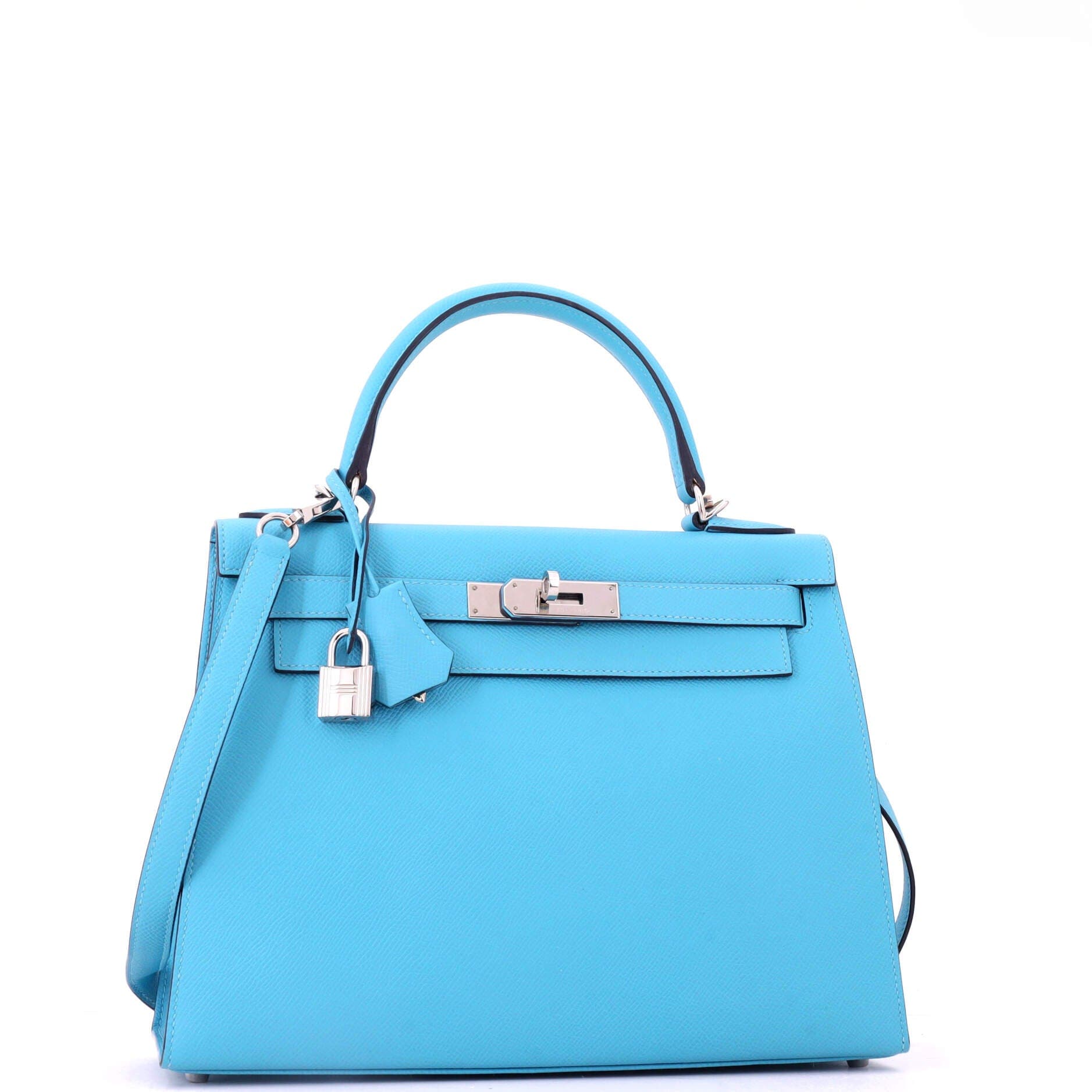 Kelly Handbag Blue Epsom with Palladium Hardware 28, Alternate, color, Bleu Celeste