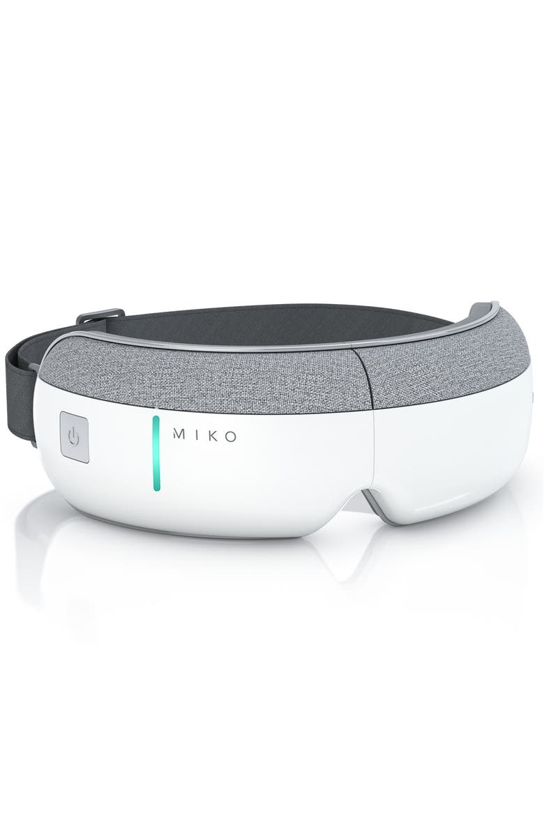 MIKO Gaze Eye Massager with Heat & Bluetooth, Main, color, White
