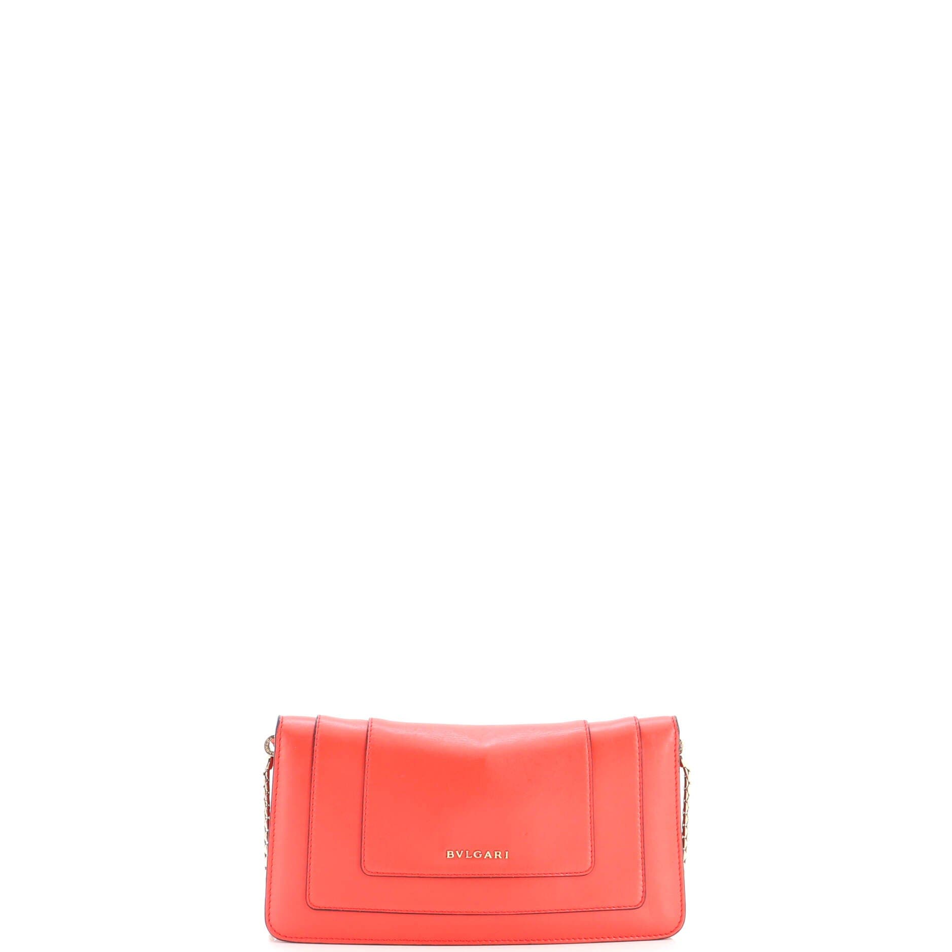 Serpenti Forever Chain Clutch Leather, Alternate, color, Red