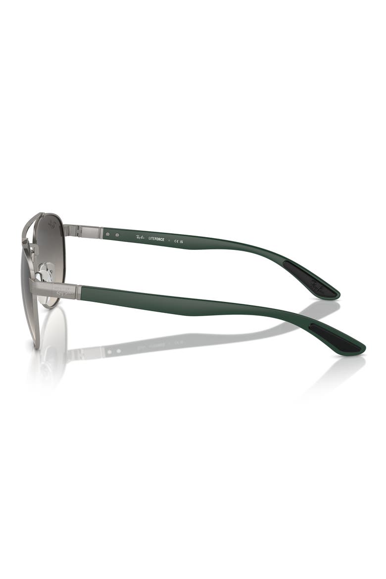 56mm Gradient Irregular Sunglasses, Alternate, color, GUNMETAL