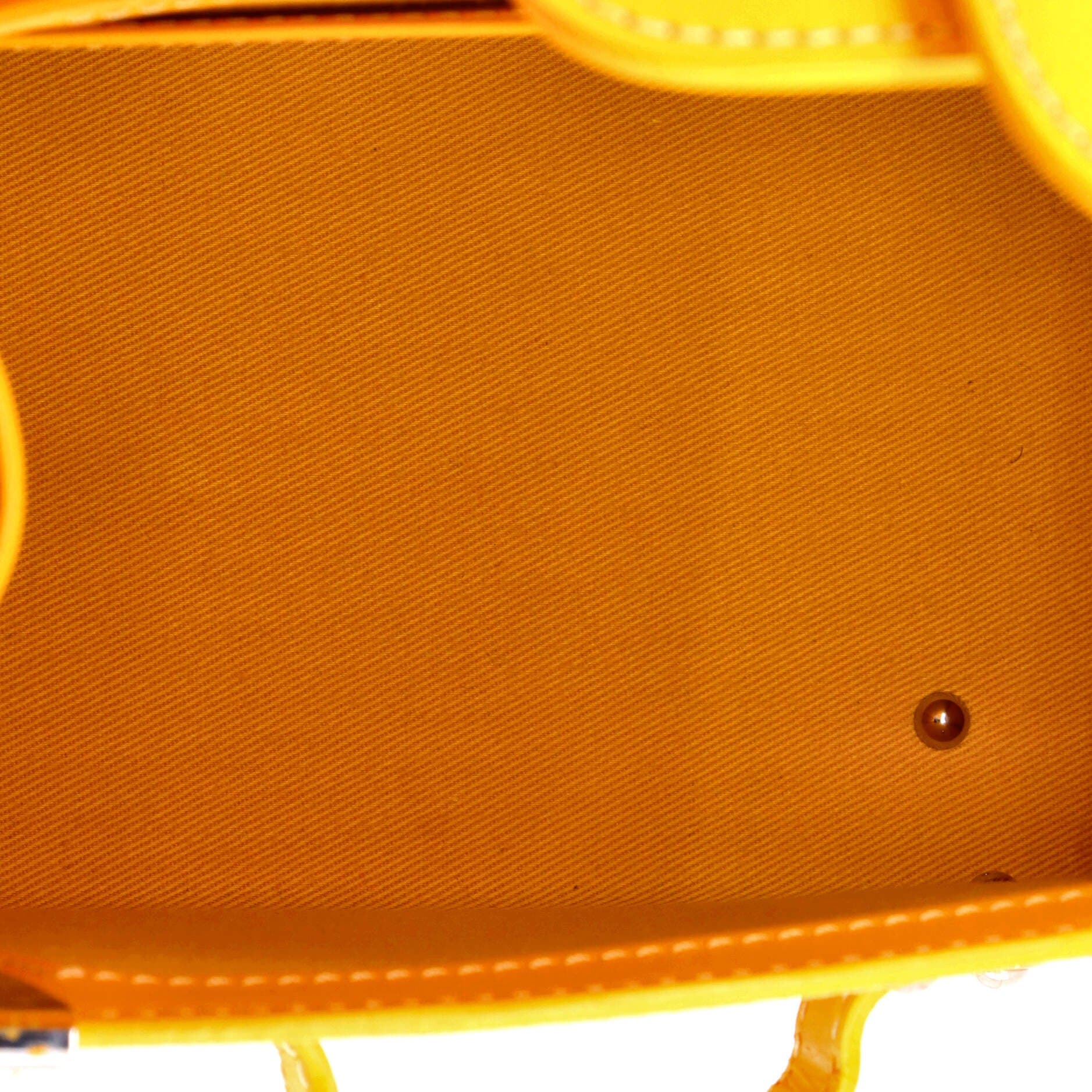 Pre-Owned Goyard Saigon Top Handle Bag Coated Canvas with Leather PM, Alternate, color, Yellow