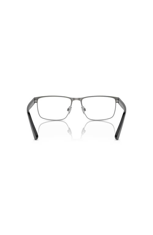 Polo Ralph Lauren 56mm Rectangle Optical Glasses In Gray