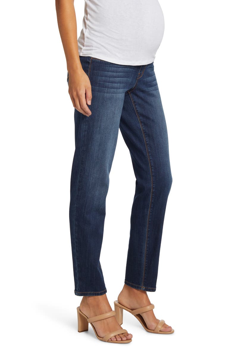 Over the Bump Slim Straight Leg Maternity Jeans, Alternate, color, JENYA