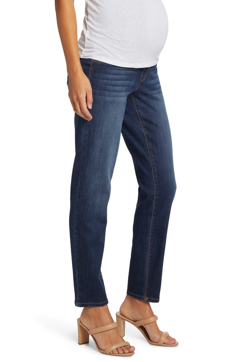 1822 Denim Over the Bump Slim Straight Leg Maternity Jeans, Alternate, color, 