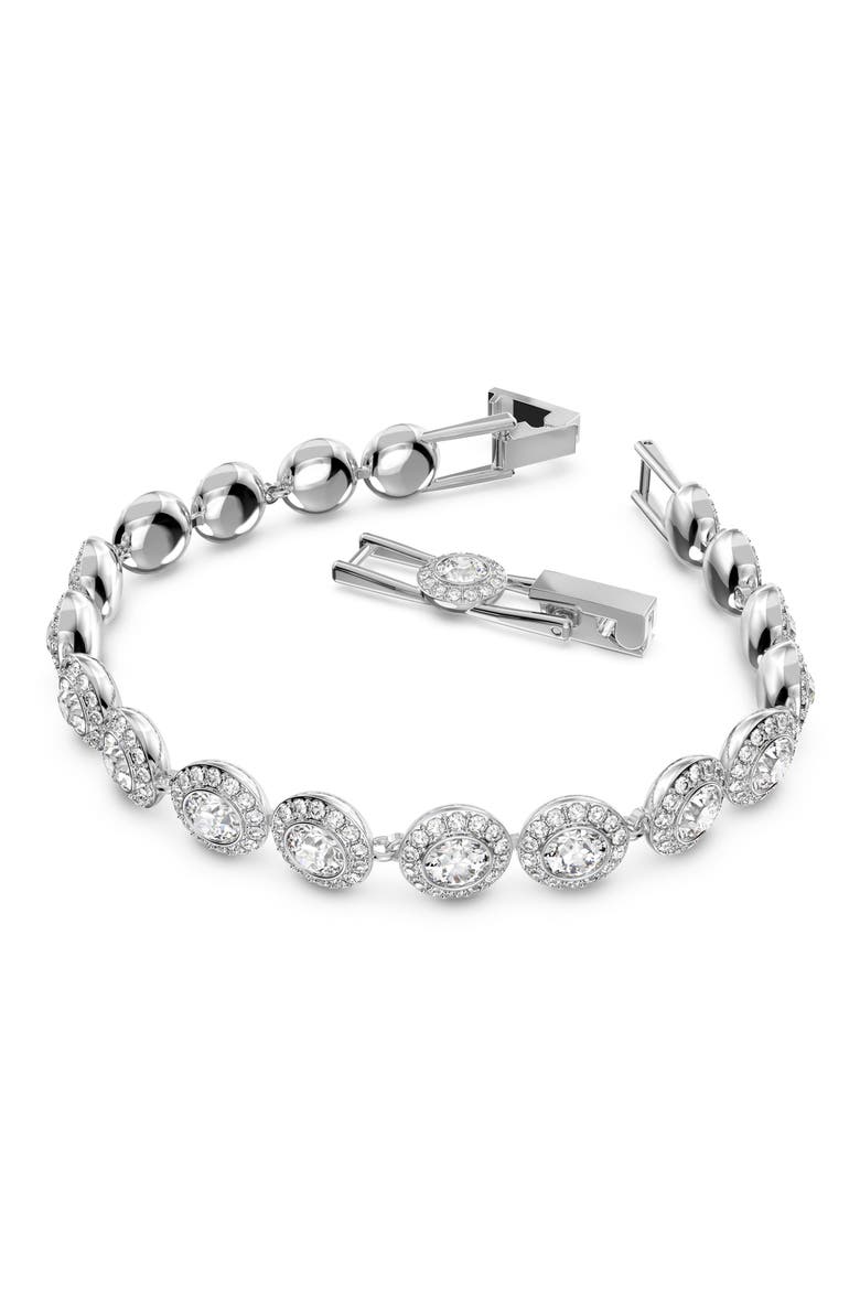 Una All Around Crystal Necklace, Bracelet & Stud Earrings Set, Alternate, color, WHITE/ SILVER