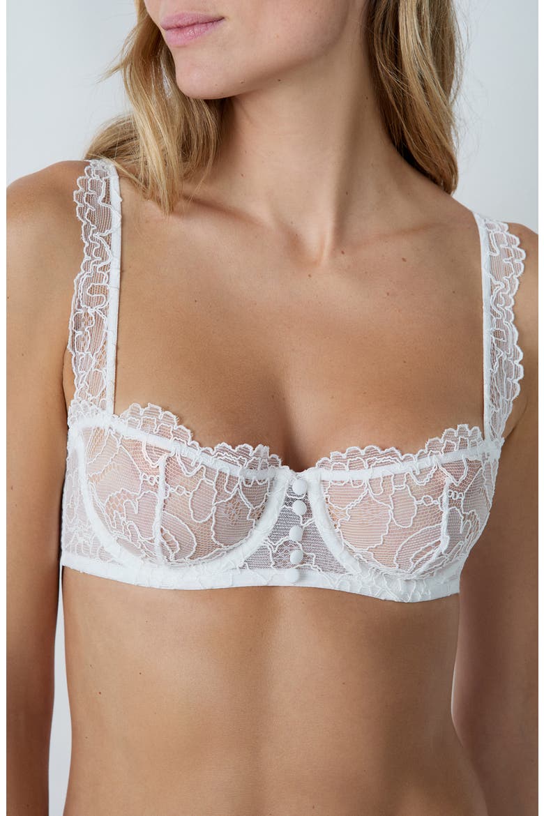 Coeur Underwire Balconette Bra, Alternate, color, ECRU