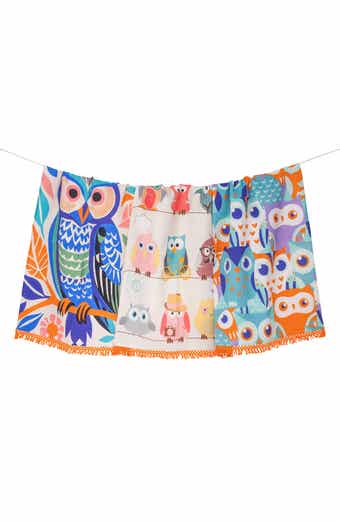 Tiramisu Whimsical Owl Set of 3 Kitchen Towels