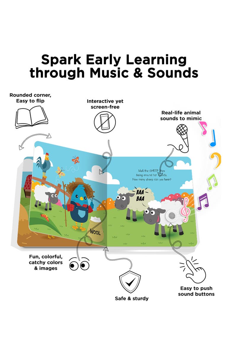 Ditty Bird Kids' Interactive Farm Animal Sound Book, Alternate, color, Blue