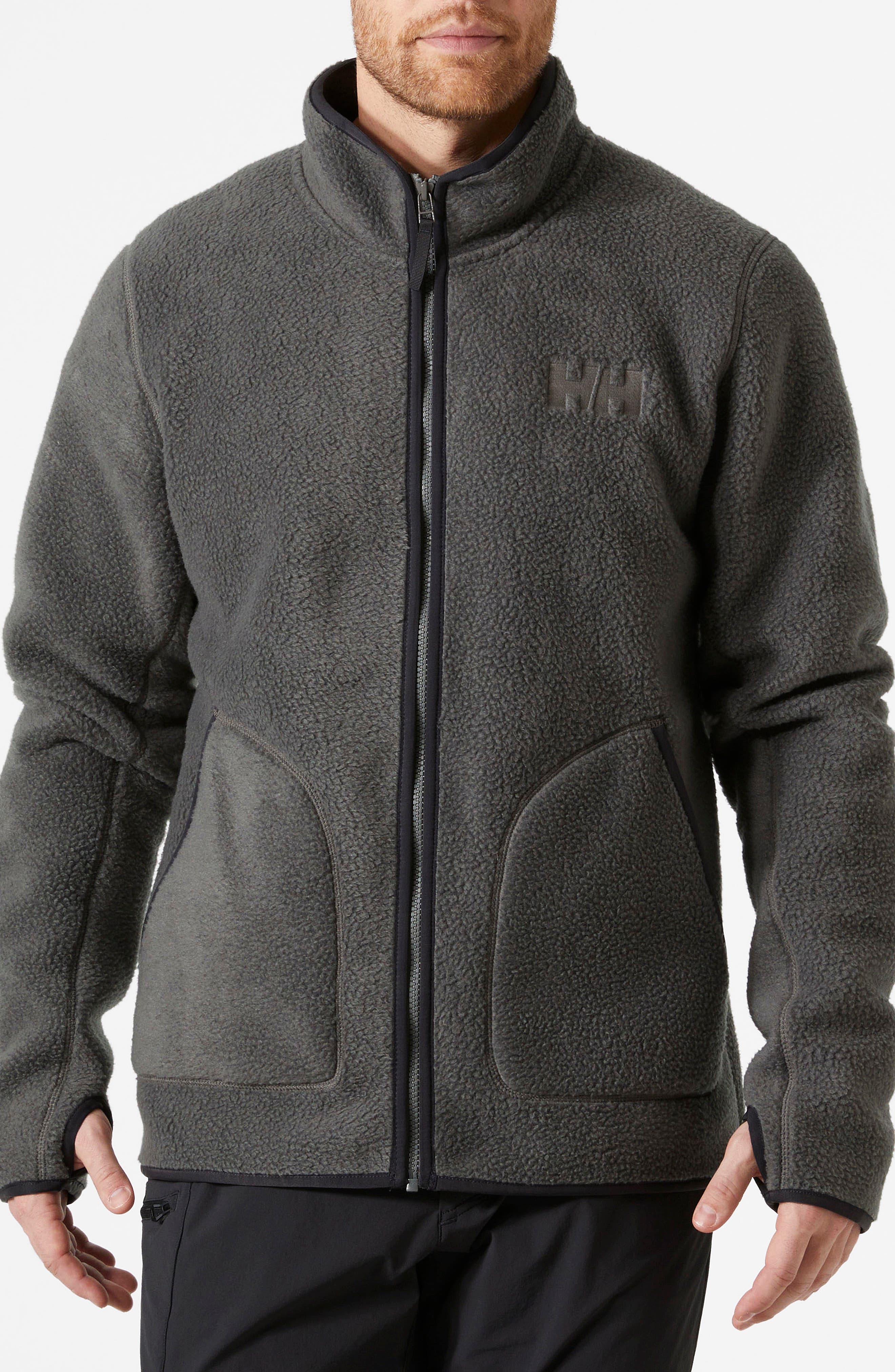 Helly Hansen Panorama High Pile Fleece Jacket in Concrete 