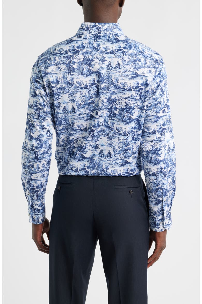 Modern Fit Toile Non-Iron Cotton Dress Shirt, Alternate, color, BLUE GREY